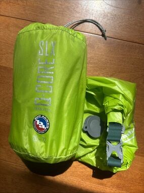 Big Agnes SLX Q-Core Inflatable Sleeping Pad and Pumphouse Sack - Lime Green